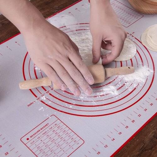 Non-Stick Silicone Baking Mat Sheet Pizza Dough Kneading Pad With Scale Baking Pastry Rolling Mat Bakeware Liners Cooking Tools