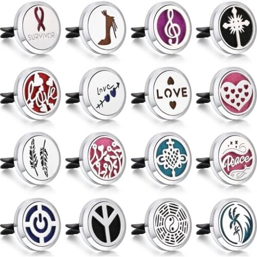 Aromatherapy Necklace Diffuser Pendant Love Heart Essential Oil Diffuser Perfume Necklace Car Perfume Diffuser Air Freshener