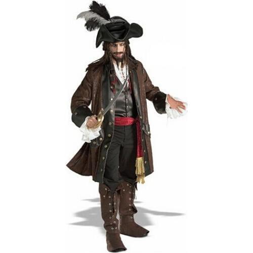 Free shipping,High quality Halloween man style costume luxurious Pirates of the Caribbean service stage loaded cosplay costume