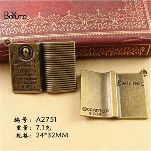 BoYuTe (20 Pieces /lot) 24*32MM Antique Bronze Plated Zinc Alloy Book Charms Pendants Diy Jewelry Findings Accessories Wholesale