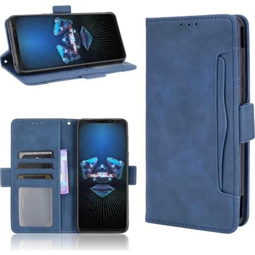 For Asus ROG Phone 5 Case Premium Leather Wallet Leather Flip Multi-card slot Cover For Asus ROG ZS673KS Case 6.78"