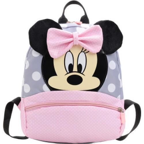 Disney Kindergarten Schoolbag Boy Children Mickey mouse Backpack Cute Cartoon Backpack 2-5 Years Girl pink Travel Backpack