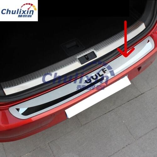 For Volkswagen GOLF 6 MK6 GOLF 7 MK7 Stainless Steel back rear trunk Sill Scuff Plate Protection pedal