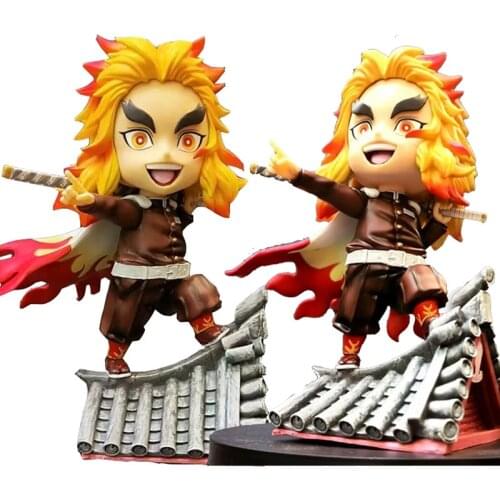 Anime Demon Slayer GK ShowHand SH Kimetsu No Yaiba Rengoku Kyoujurou Action Figure PVC Statue Toys 18CM