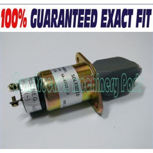 3A fuel shutdown/stop solenoid valve SA-4259-12,1751-12A6U1B1S5,31-0202 (12V,2 terminals)