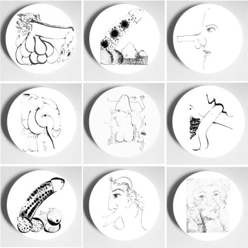 Plate Ceramic Graceful And Elegant Wall-Hanging Pure Handmade Decoration Art Plate Living Room Bar Wall Plate