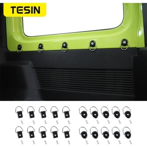 TESIN Interior Mouldings for Suzuki Jimny JB74 2019 2020 Car Tail Box Buckle Screw Hook for Suzuki Jimny 2019-2021 Accessories