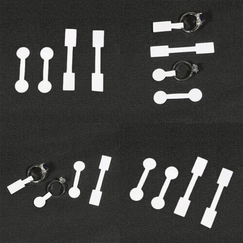 100 Pieces White Blank Price Tag Square Round Heads Paper Labels Sticker For Ring Necklace Bracelet Jewelry Display Retail Store