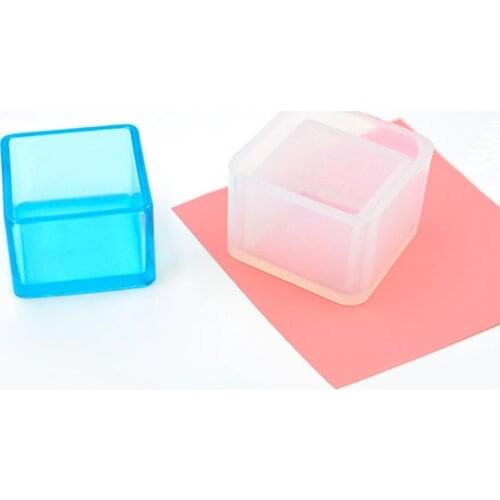 2019 New Cube Flower Pot DIY Silicone Molds Garden Planter Cement Concrete Vase Soap Moulds Garden Supplies