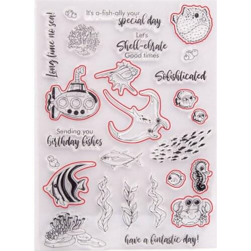 New Dolphin Metal Cutting Dies and Clear Stamps Scrapbooking Craft Stencil Album Paper Make Template Decor