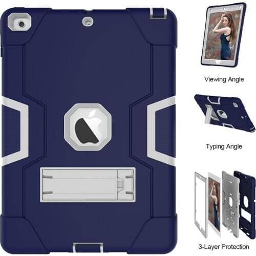 New Armor Case For iPad2 iPad3 iPad4 Kids Safe Heavy Duty Silicone Hard Cover For Ipad 4 3 2 iPad 3 2 Tablet Case