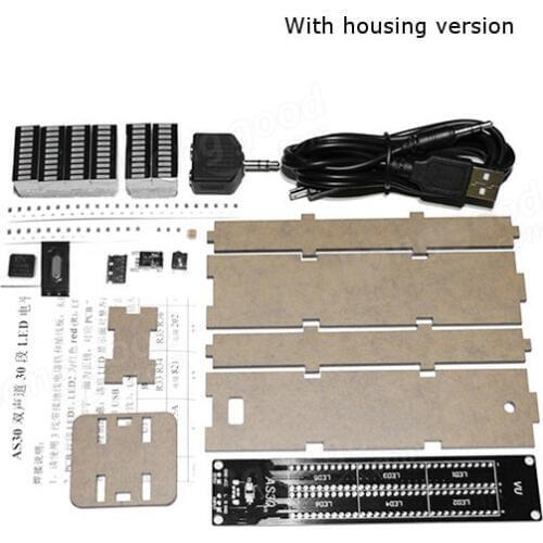 Unsolder!!! Dual Channel AS30 Binaural 30 Segment LED DIY Kit Music Spectrum VU Meter