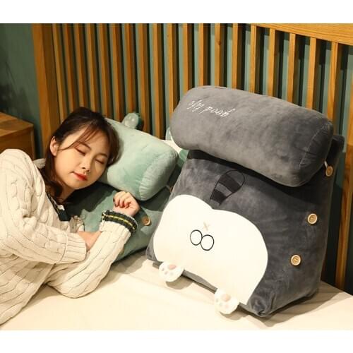 45*42*25cm Sofa Cushion Back Pillow Bed Backrest Chair Support Waist Lounger Reading Lumbar Home Decor