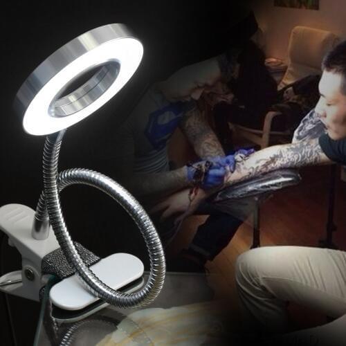 Portable Eyebrow Tattoo Nail Art Manicure Cold Light LED Beauty Salon Makeup Illuminator Equipment Lamp USB Table Lamp With Clip