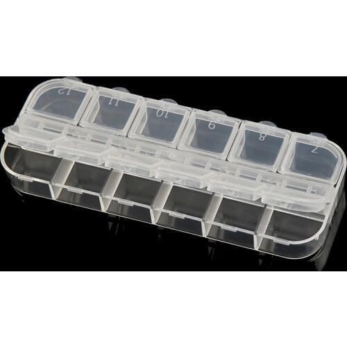 12 Grids Transparent Clear Plastic Box Detachable Beads Jewelry Storage Bag Box Cases Rhinestone Organizer Display Box