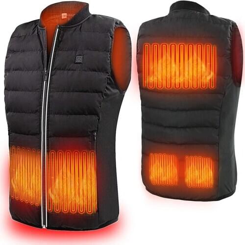 Winter Warm USB Charging Electric Heating Vest Infrared Electric Heating Vest Women Outdoor Flexible Thermal Winter Warm Jacket