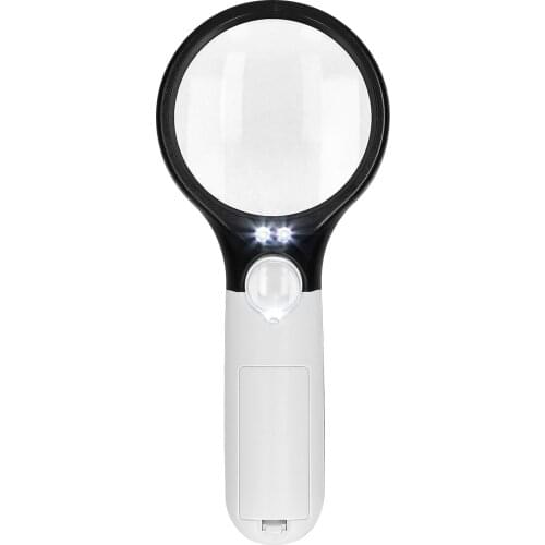 Magnifying Glass with Light Magnifying Glasses 2.5X 45X High Magnification LED Lighted Magnifier for Reading Newspaper Stamp