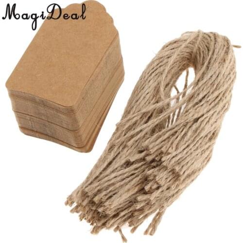 100pcs Christmas Gift Tag Wedding Kraft Paper Gift Lable Price Tags Christmas Wine Tags for DIY Gift and Handmade Scrapbooking