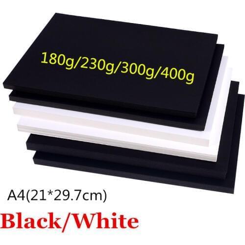 180-400gsm 20/50pcs High Quality A4 White/black Kraft Paper DIY Handmake Card Making Craft Paper Thick Paperboard Cardboard