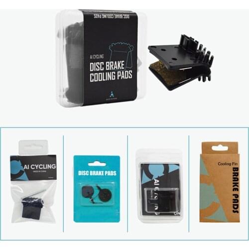2Pcs MTB Bike Brake Pad Bicycle Disc Brake Film Mountain Road Bike Cooling Fin Ice Tech Disc Brake Pads Bicycle Accessories
