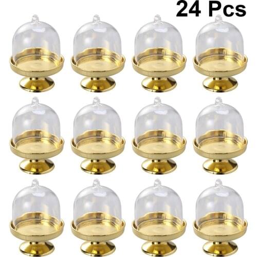 24pcs Plastic Candy Box Wedding Gift Boxes For Guests Tray Modeling Shape Candy Boxes Party Favors Candy Holders Gift Boxes