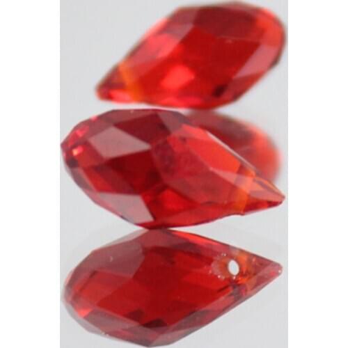 50pcs 6x12MM Clear Oval Faceted Czech Crystal Beads With Hole Briolette Teardrop Glass Beads For Jewelry Making DIY