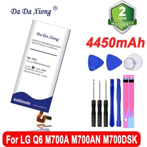 4350mAh BL-T33 BL T33 Replacement BATTERY for LG Q6 M700A M700AN M700DSK M700N Batteries