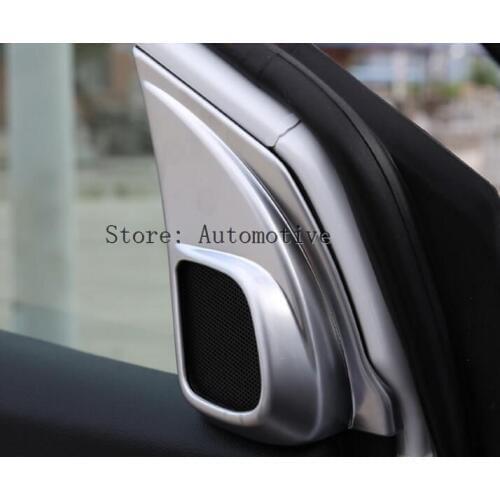 Car auto accessories front audio speaker cover audio ring cover for honda cr-v crv 2012 2013 2014 2015 abs chrome 2pcs per set