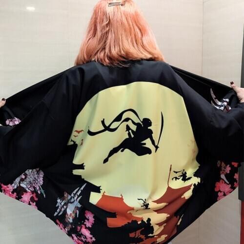 Women Kimono Cardigan Yukata Female Japanese Streetwear Ulzzang Japan Style Shirt Soft Girl Haori WomenS Kimono Obi Top 10201
