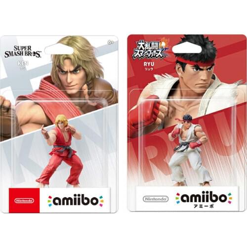 Nintendo Amiibo Ken Fighters Ryu Streets Figure NFC Super Smash Bros. Series