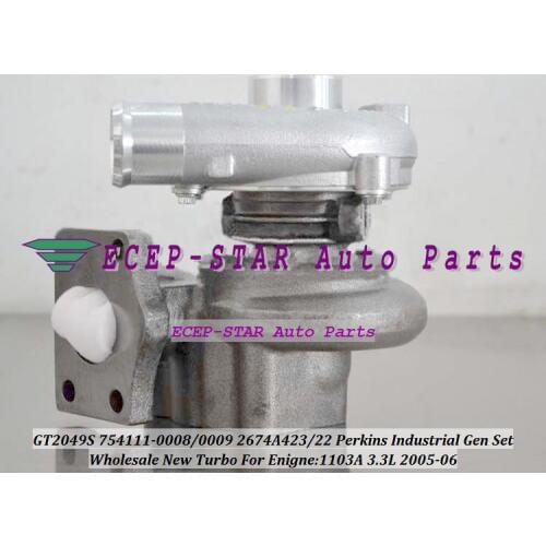 GT2049S 754111 754111-5009S 754111-0009 754111-0008 2674A423 2674A422 Turbo For Perkin-s Industrial Gen Set 2005-06 1103A 3.3L