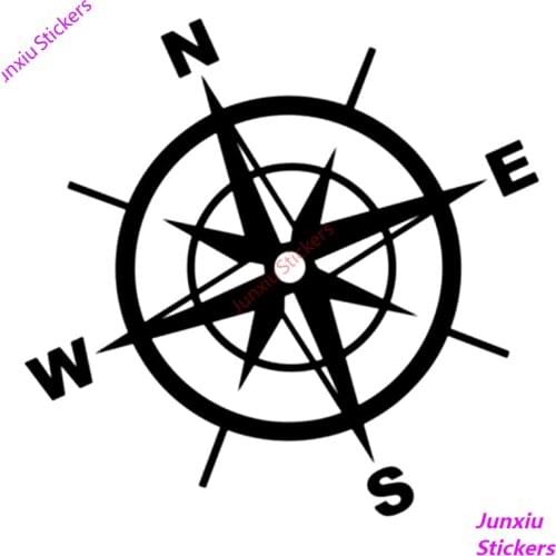 Personality Wind Rose Reflective Funny Car Sticker Vinyl Decal Car Auto Stickers Bumper Rear Window SUV Decal Decor PVC15x15cm