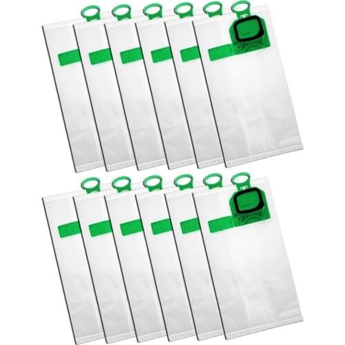 12PCS High Efficiency Dust Filter Bag Replacement for Vorwerk Vk140 Vk150 Garbage Bags Vacuum Cleaner Non-Woven Dust Bag