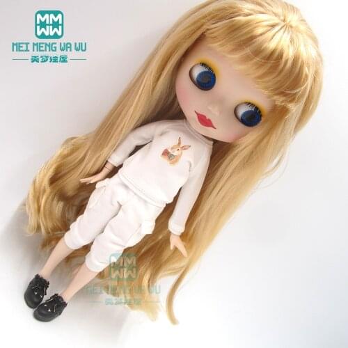Blyth clothe fashion white sportswear, casual pants, white shoes for Blyth Azone 1/6 doll accessories