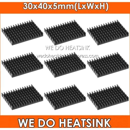 WE DO HEATSINK 30x40x5mm Black Slotted Anodized Aluminum Heatsink Cooler Radiator For Raspberry Pi 4 Model B