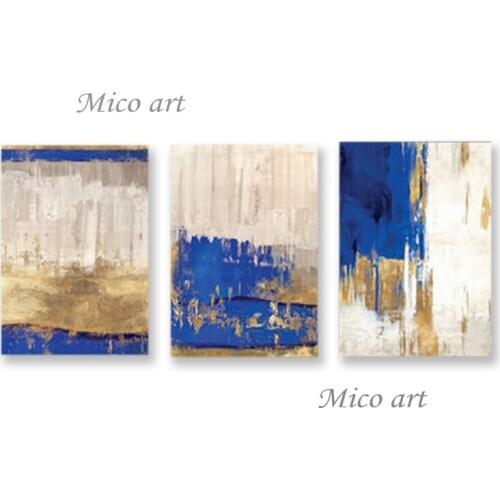 3PCS Decorative Triptych Abstract New Design Oil Painting Canvas Wall Art Unframed Hand Painted Wall Painting Decoration Picture