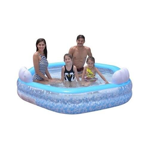 New childrens swimming pool polygonal oversized pool outdoor folding game pool