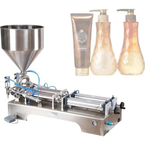 Pneumatic double-head paste filling machine stainless steel quantitative filling machine