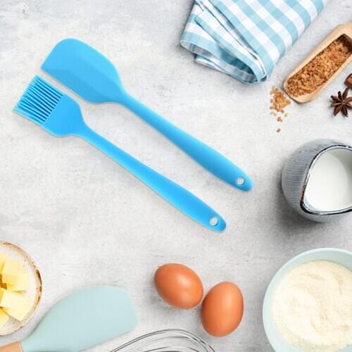 Portable Silicone Integrated Cream Cake Scraper Brush Set Kitchen Baking Tools