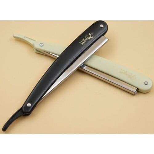 2 Colors Professional Manual Shaver Straight Edge Stainless Steel Sharp Barber Razor Folding Shaving Beard Cutter With Blade