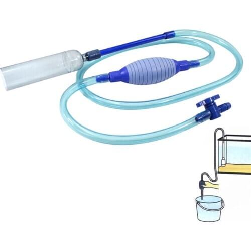 Fish Tank Cleaner Tools Aquarium Siphon Gravel Cleaner Fish Safe Tank Vacuum Pump Water Change Switch Filter Tank Supplies