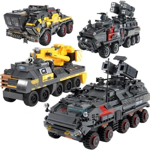 DIY Building Block Assembly Vehicle Wandering The Earth Military Troop High Tech Sports Assembly Building Block Vehicle