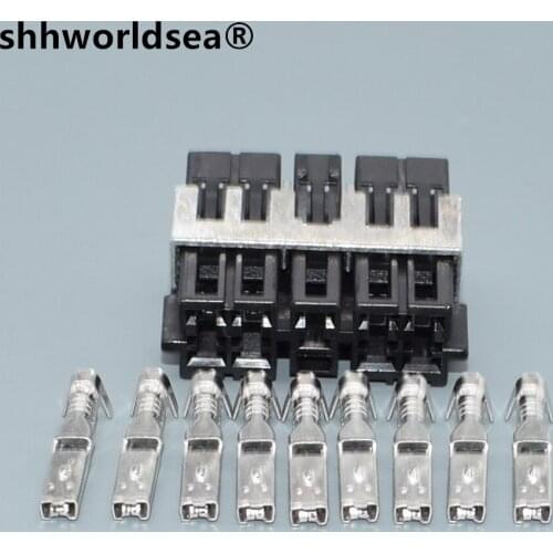 Shhworldsea 9pin Auto unsealed pin plug wiring harness cable connector 144520-2