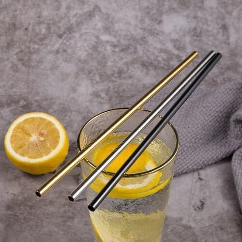 6@# 1Pcs Bubble Tea Stainless Steel Straw Reusable Drinking Straws Set Curved Metal Straws for Smoothies Juice Tea Eco-Friendly