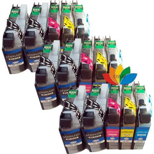 15x Compatible Ink Cartridge for Brother LC-223 DCP-4120DW MFC-J4625DW MFC-J5320DW MFC-J5620DW MFC-J480DW MFC-J680DW Printer