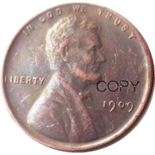 US 1909-P/S/VDB/SVDB One Cent Copper Copy Decorate Coin