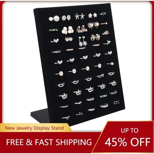 Velvet Ring Display Holder Stand for Store 50 Seat for Rings Storage Jewelry Display Wall Jewellry Organizer Rack