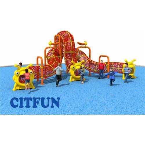 Climbing Rope Net Combination Rope In Playground rope course ,Outdoor Playground Web climber OP16-241B