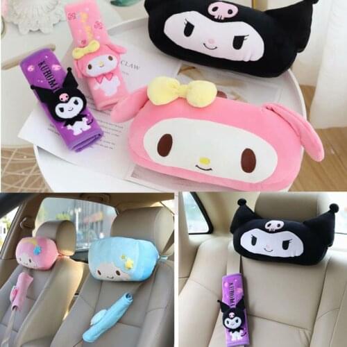 Japanese cute Anime Gemini Plush Toys Car Pillows Car Decoration Seat Belt Pillow Protection Pad Shoulder Pad Pad Gift for Girl