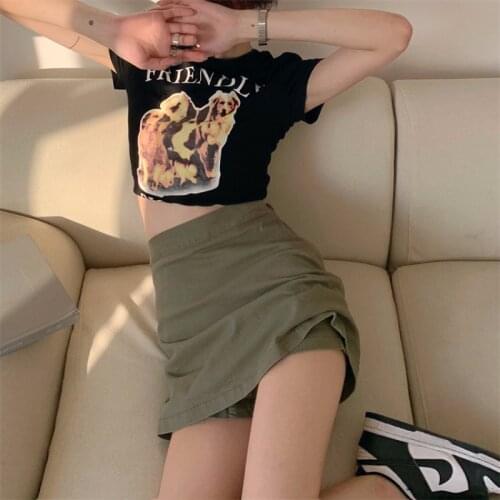 Short Skirt Female Summer Korean Style High Waist A-line Skirt Temperament Is Thin Buttocks Short Culottes